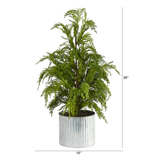 20" Unlit Cedar Pine Natural Look Artificial Christmas Tree